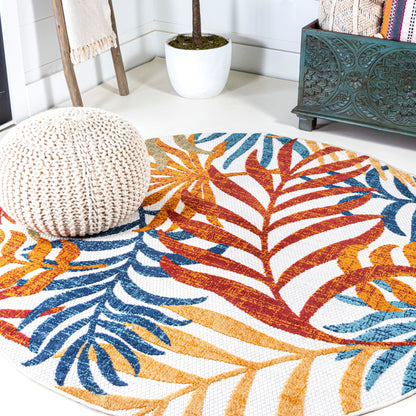 Tapis d'intérieur/extérieur à feuilles de palmier JONATHAN Y Aydin