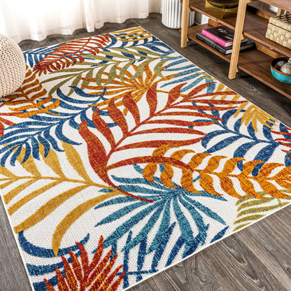 Tapis d'intérieur/extérieur à feuilles de palmier JONATHAN Y Aydin