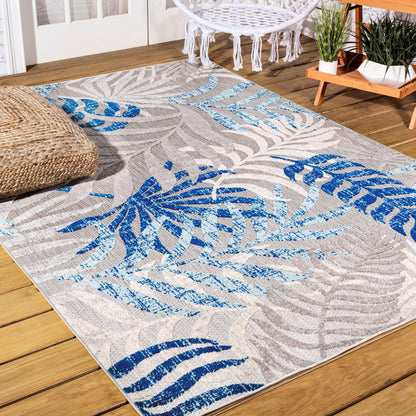 Tapis d'intérieur/extérieur à feuilles de palmier JONATHAN Y Aydin