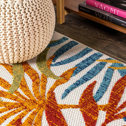 Tapis d'intérieur/extérieur à feuilles de palmier JONATHAN Y Aydin