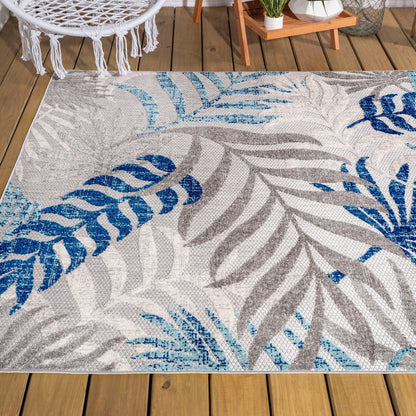 Tapis d'intérieur/extérieur à feuilles de palmier JONATHAN Y Aydin