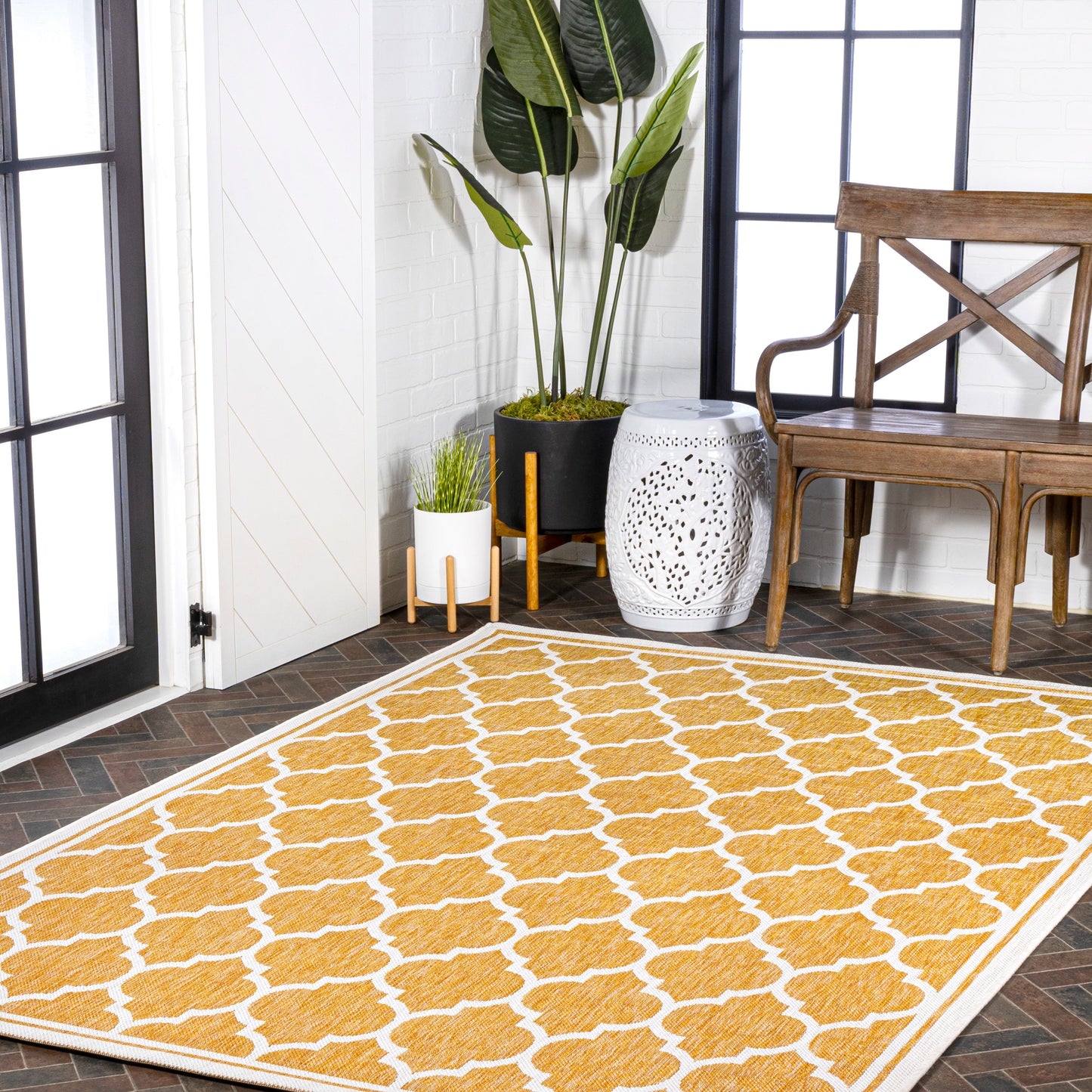 Tapis d'intérieur/extérieur texturé JONATHAN Y Zinnia