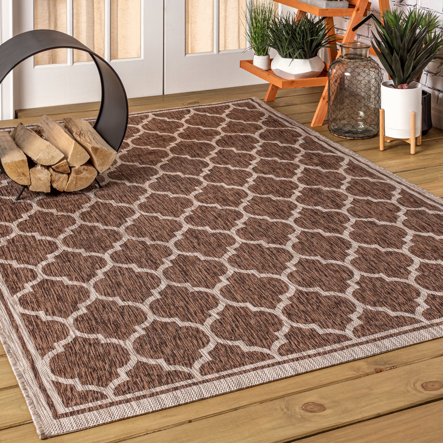 Tapis d'intérieur/extérieur texturé JONATHAN Y Zinnia