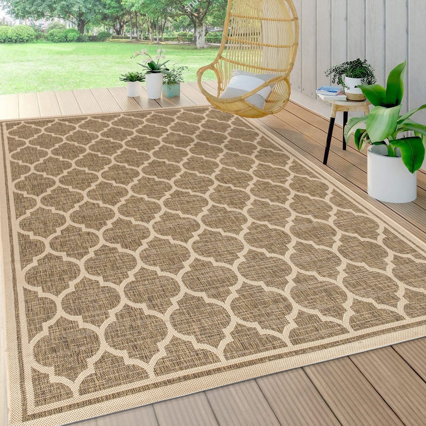 Tapis d'intérieur/extérieur texturé JONATHAN Y Zinnia