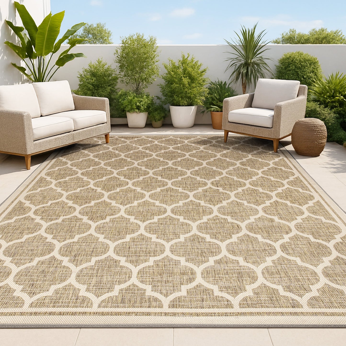 Tapis d'intérieur/extérieur texturé JONATHAN Y Zinnia