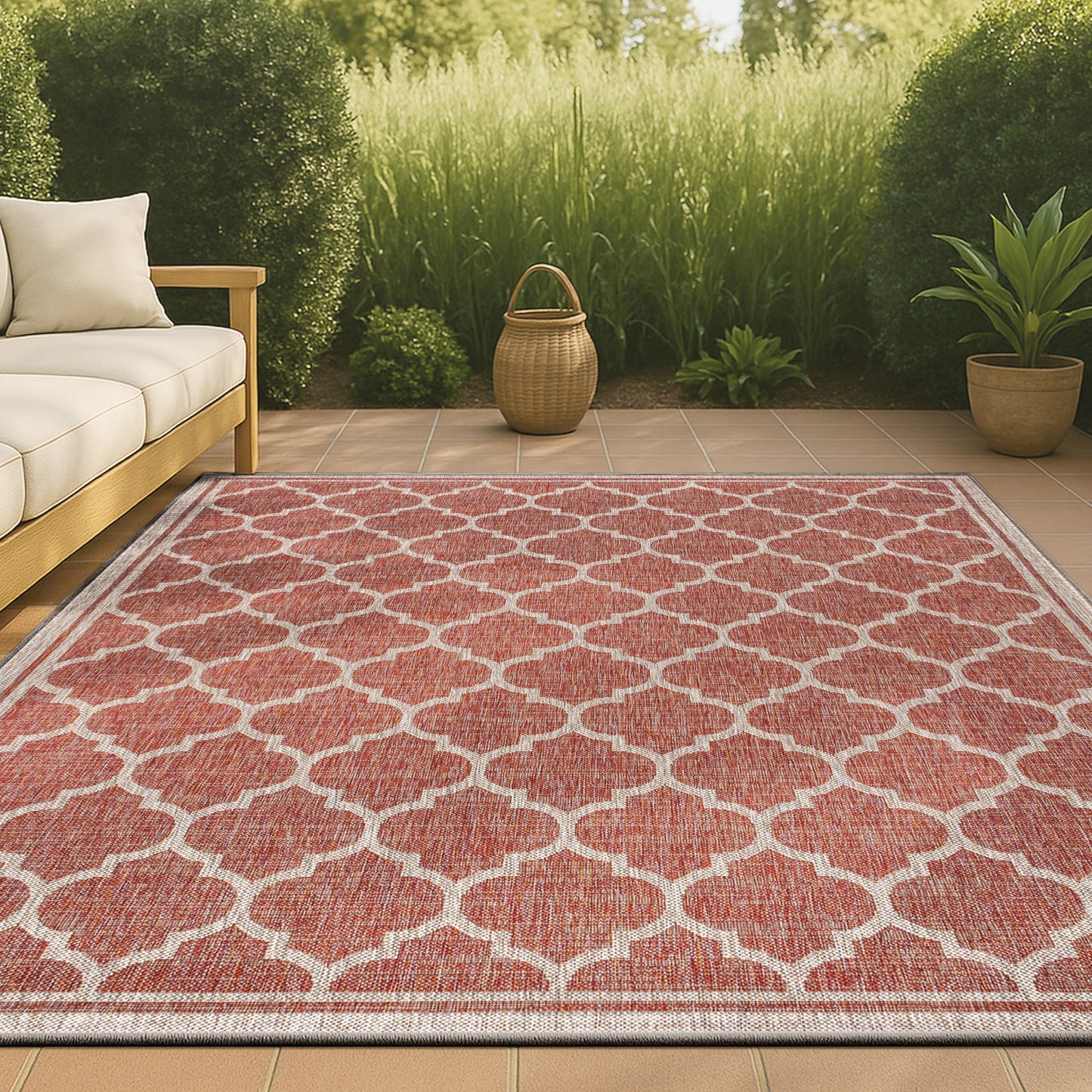 Tapis d'intérieur/extérieur texturé JONATHAN Y Zinnia