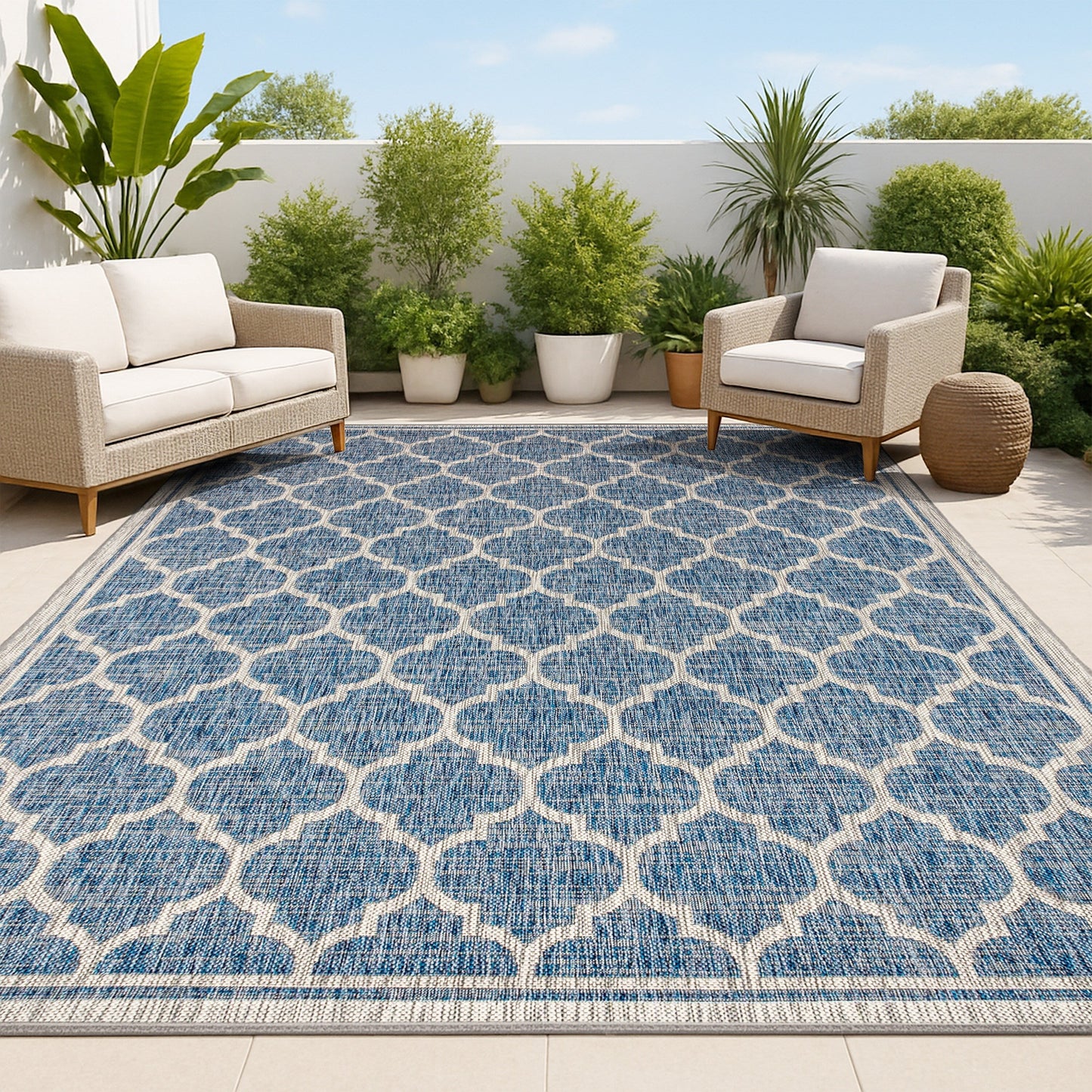 Tapis d'intérieur/extérieur texturé JONATHAN Y Zinnia