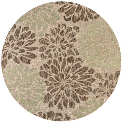 Tapis d'intérieur/extérieur à tissage texturé floral JONATHAN Y
