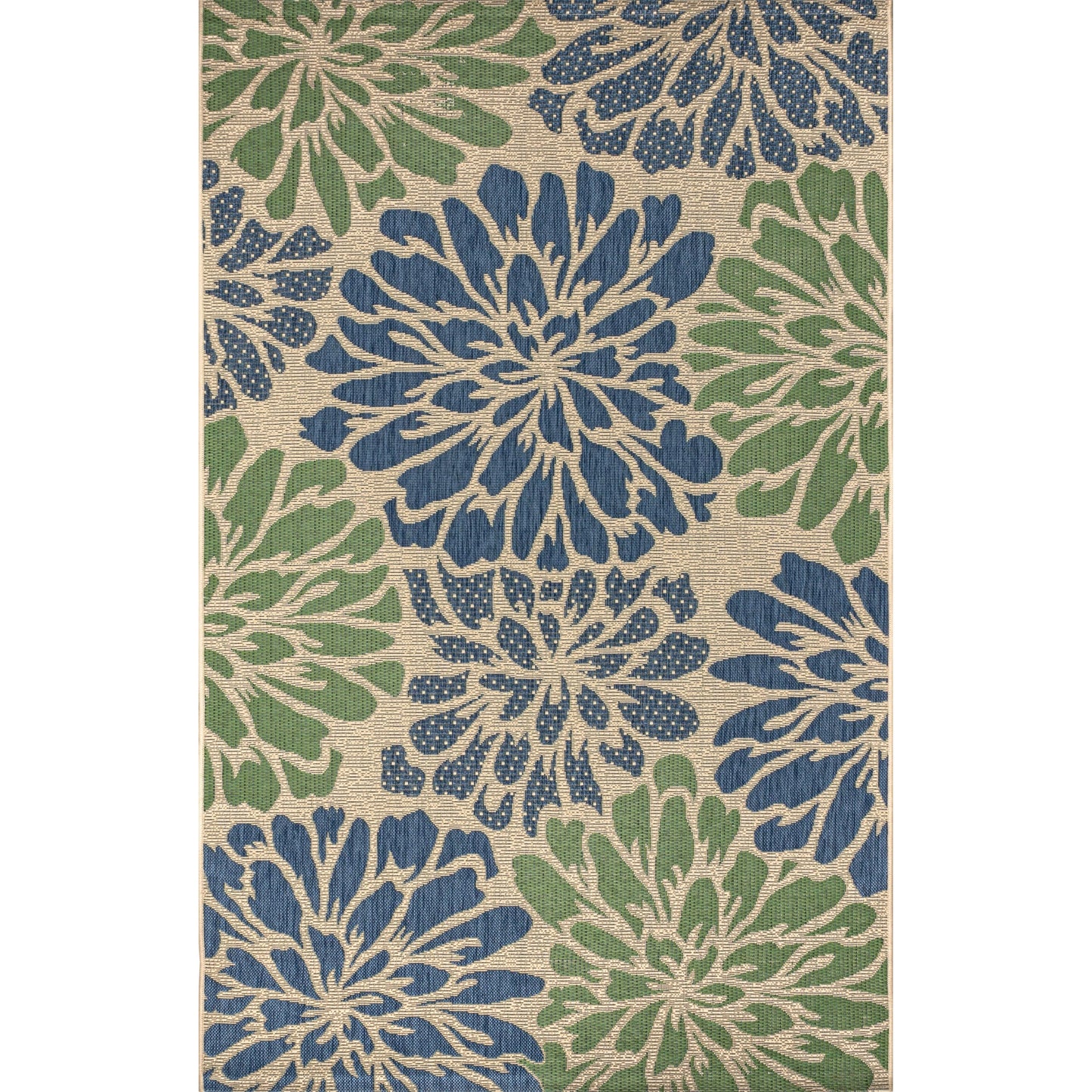 Tapis d'intérieur/extérieur à tissage texturé floral JONATHAN Y