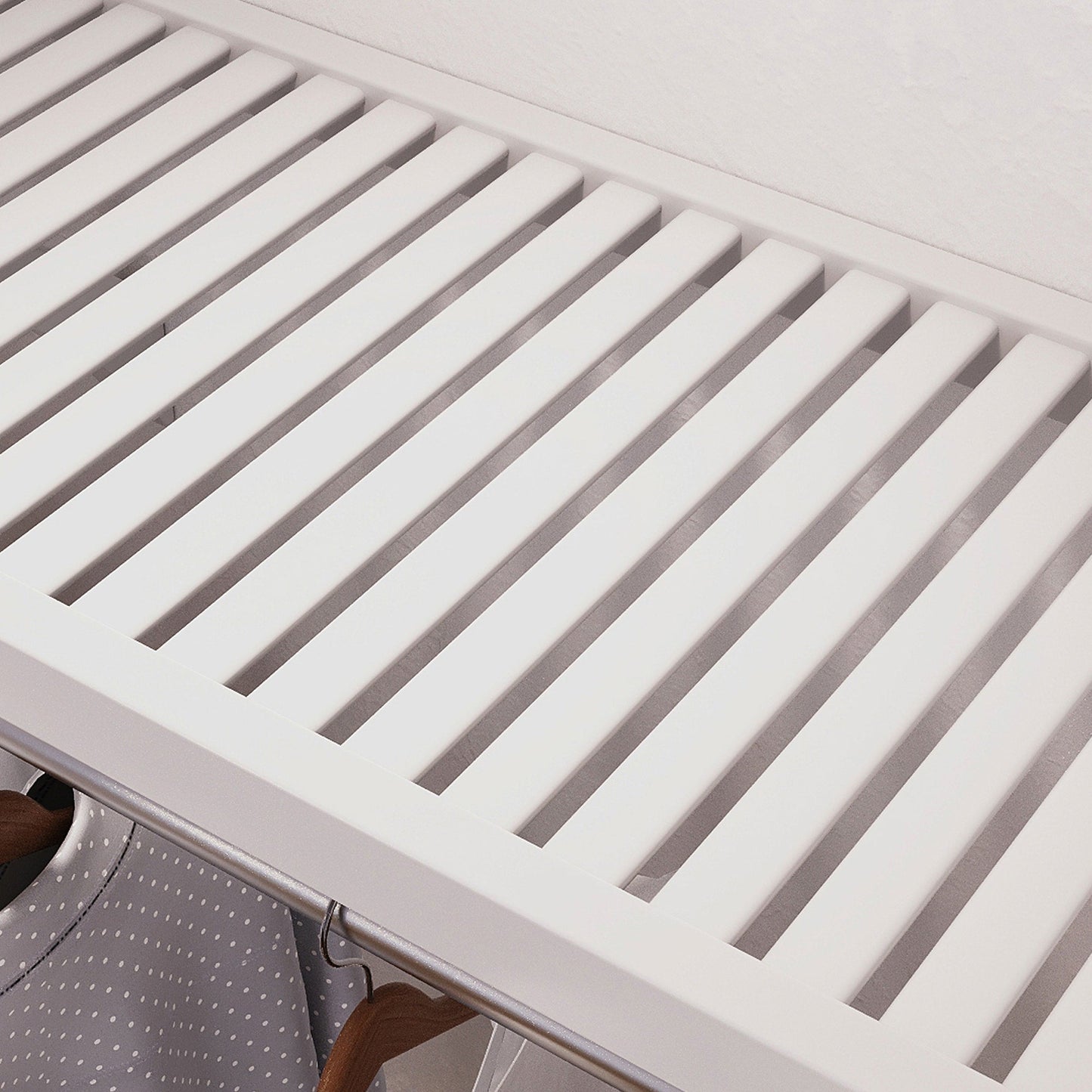 Système de placard en bois massif John Louis Home avec 3 tiroirs blanc