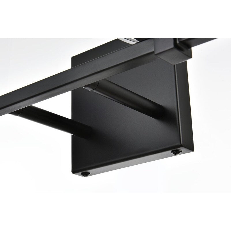 Applique de salle de bain Julian 1 lumière noire et transparente