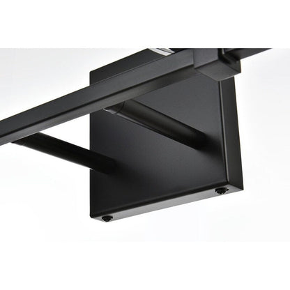 Applique de salle de bain Julian 1 lumière noire et transparente