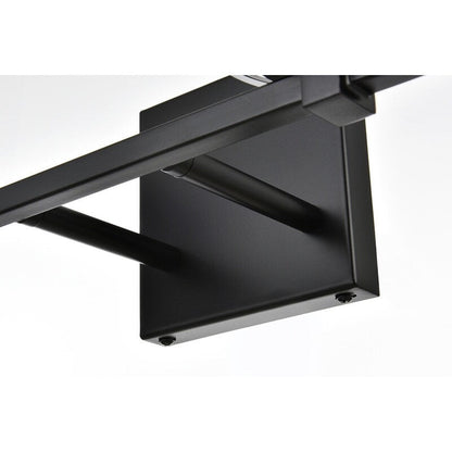 Applique de salle de bain Julian 1 lumière noire et transparente