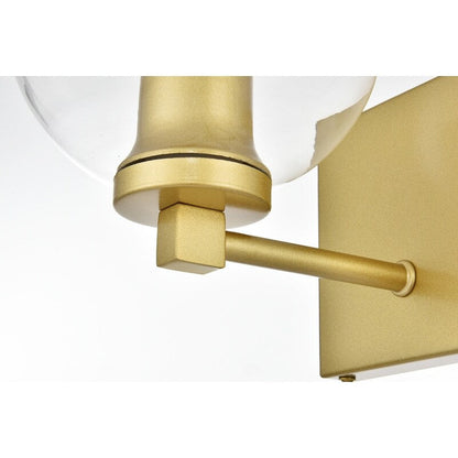 Applique de salle de bain Julian 1 lumière noire et transparente