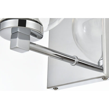 Applique de salle de bain Julian 1 lumière noire et transparente