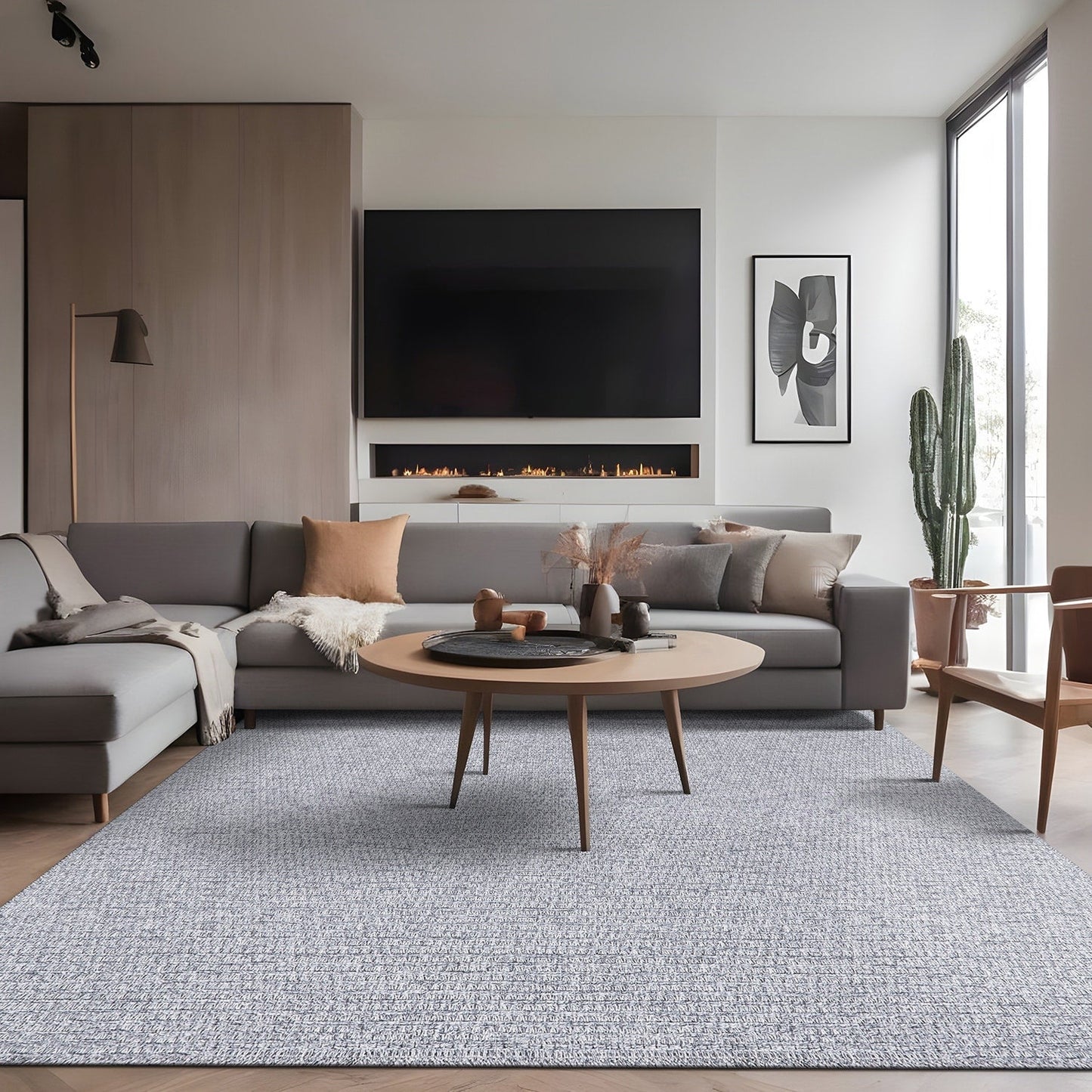 Tapis Beverly Rug en jute facile à nettoyer et ne perd pas ses poils