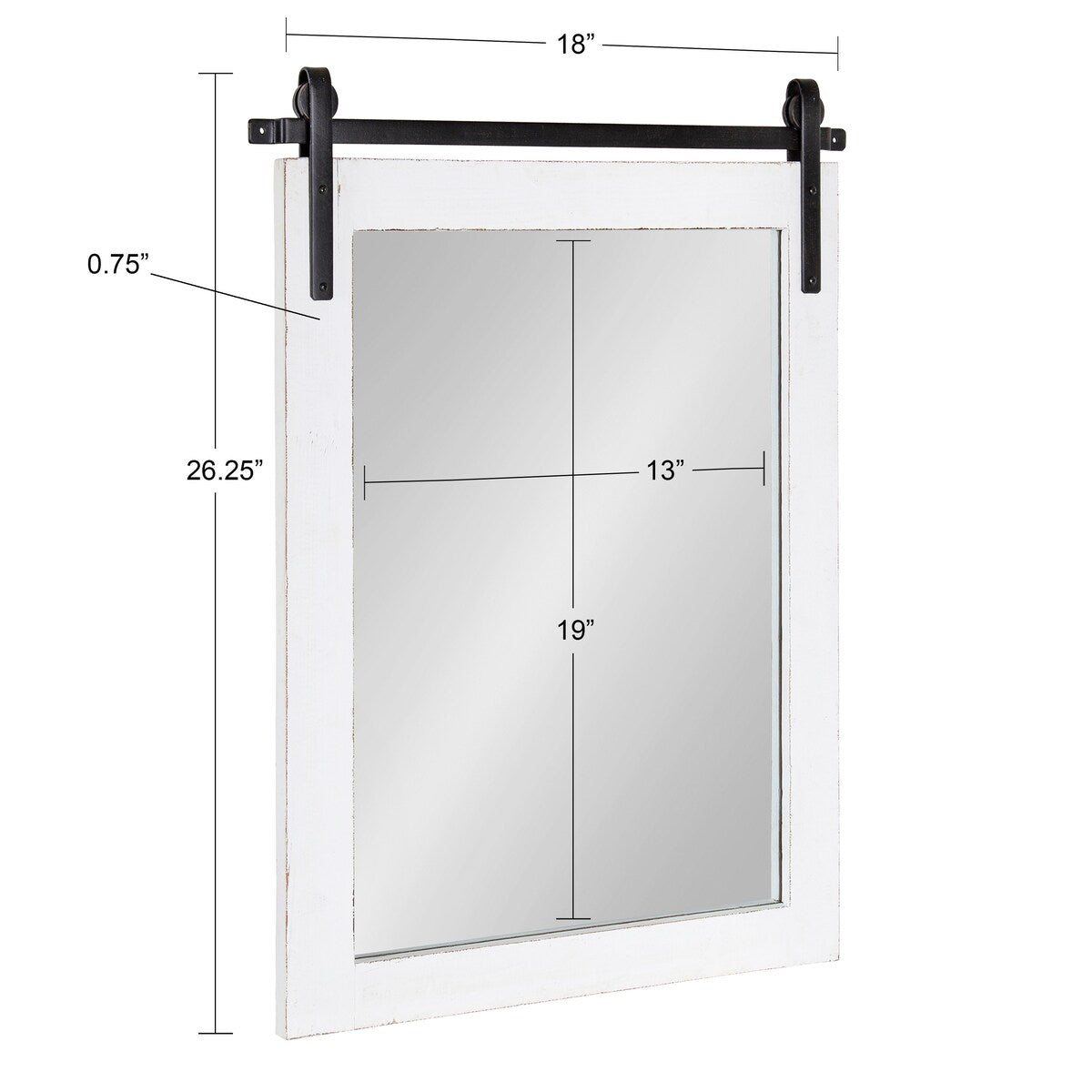 Kate and Laurel Cates Rustic Rectangular Wall Mirror