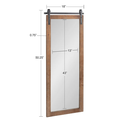 Kate and Laurel Cates Rustic Rectangular Wall Mirror