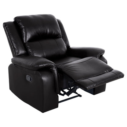 Leather Manual Recliner Sofa Collection for Living Room Leather Reclining Furniture for Home Office Living Room