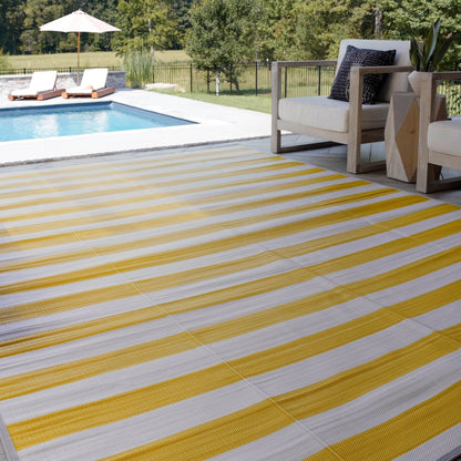 Tapis d'intérieur et d'extérieur à rayures de plage Lalune
