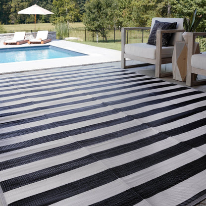 Tapis d'intérieur et d'extérieur à rayures de plage Lalune