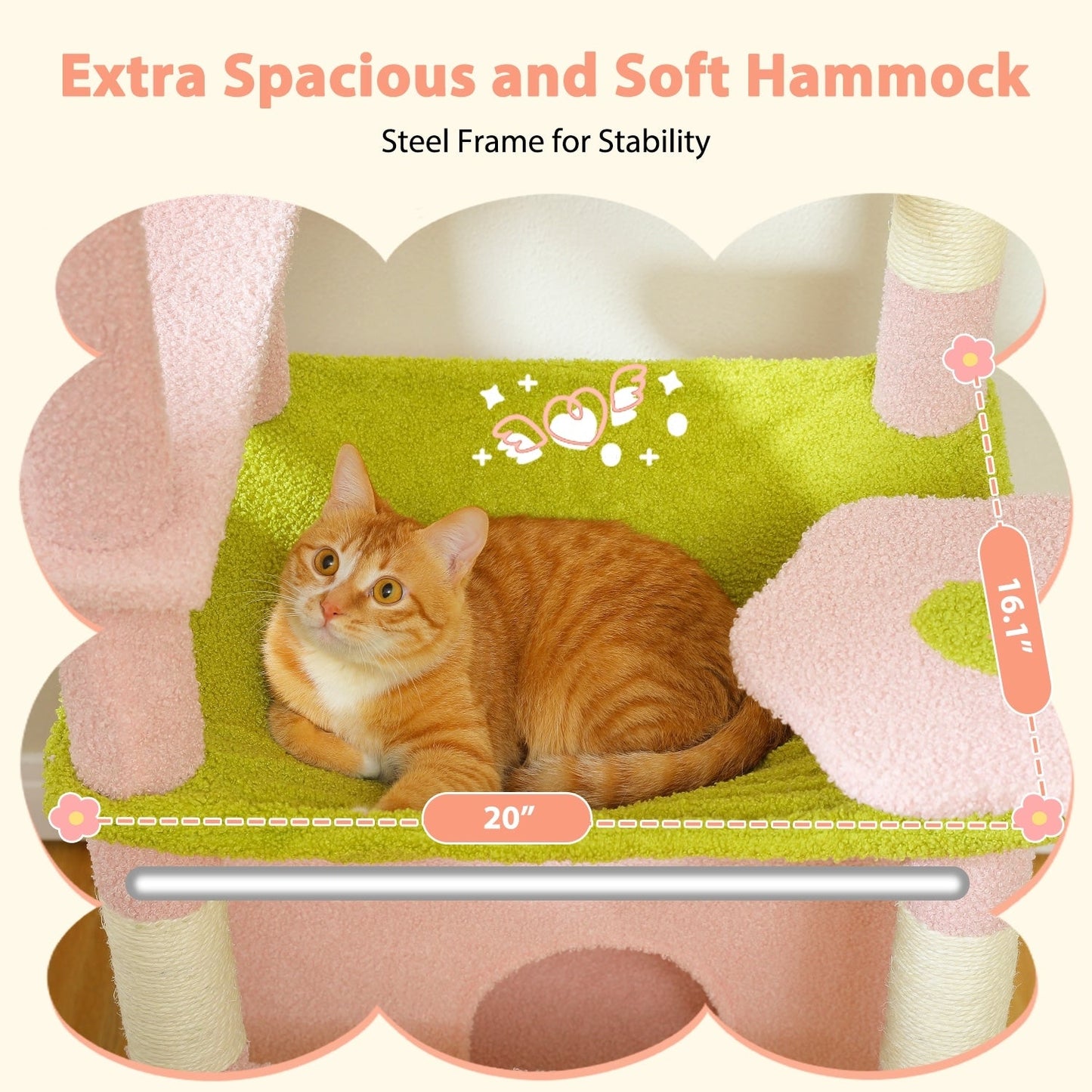 Grande tour pour chat avec griffoirs et coussins, 2 perchoirs rembourrés, double niche et panier