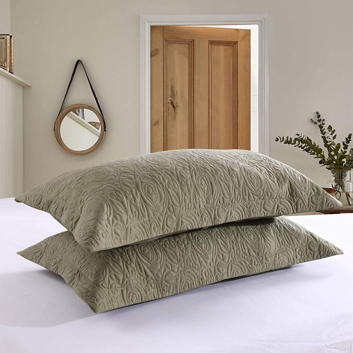Housse de coussin brodée Porch &amp; Den Manor (lot de 2)