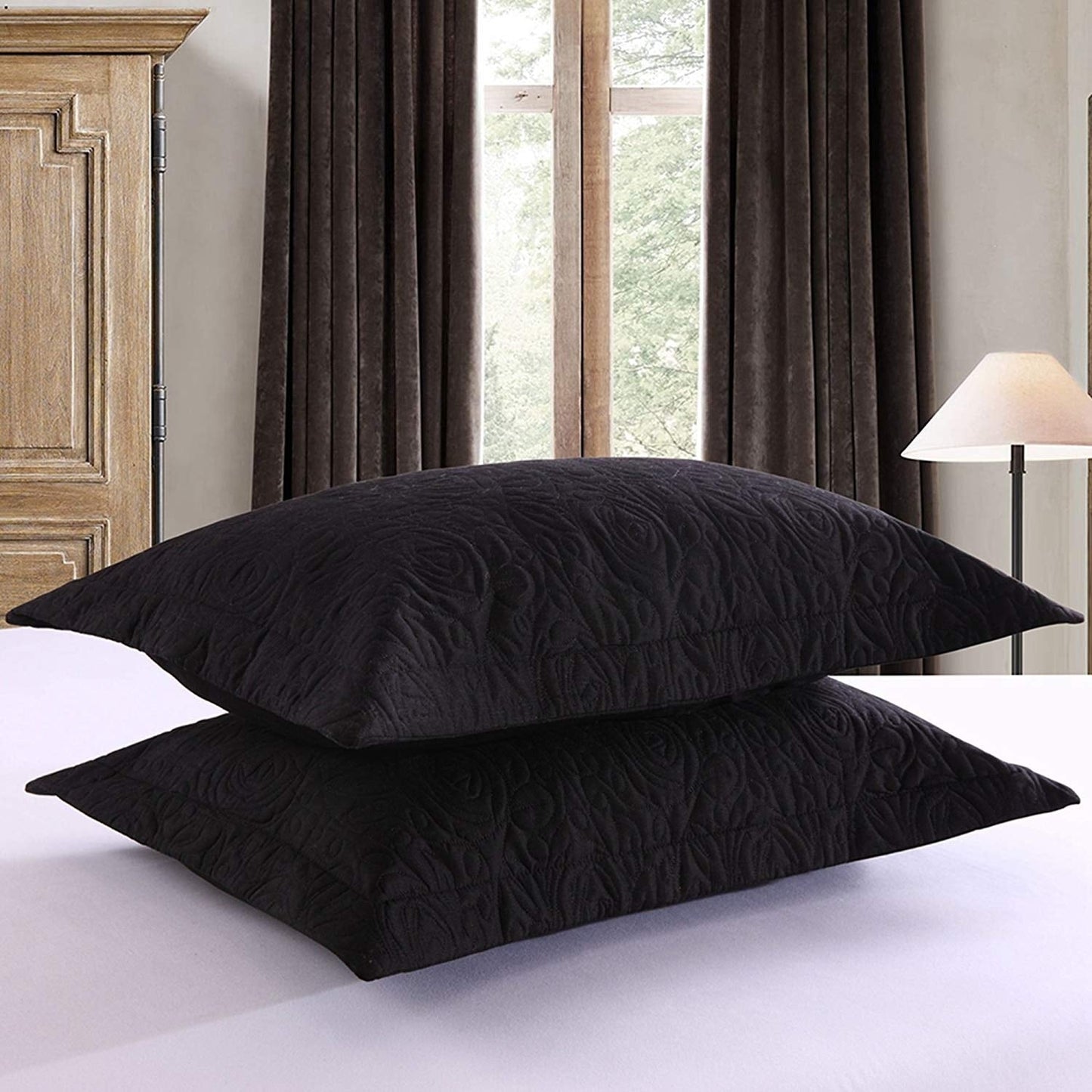 Housse de coussin brodée Porch &amp; Den Manor (lot de 2)