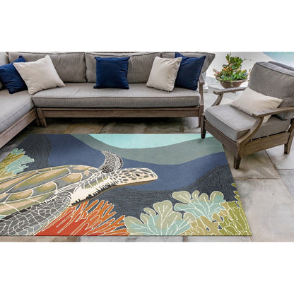 Tapis d'intérieur/extérieur Liora Manne Ravella Akumal Océan