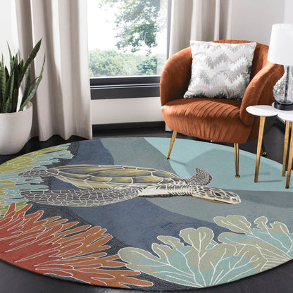 Tapis d'intérieur/extérieur Liora Manne Ravella Akumal Océan