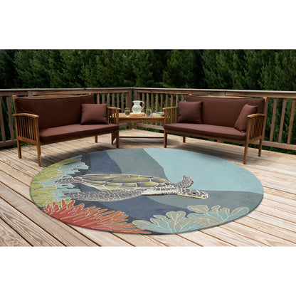 Tapis d'intérieur/extérieur Liora Manne Ravella Akumal Océan