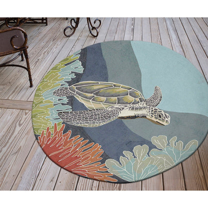 Tapis d'intérieur/extérieur Liora Manne Ravella Akumal Océan