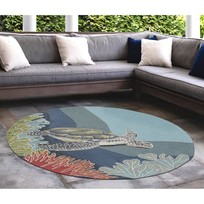 Tapis d'intérieur/extérieur Liora Manne Ravella Akumal Océan