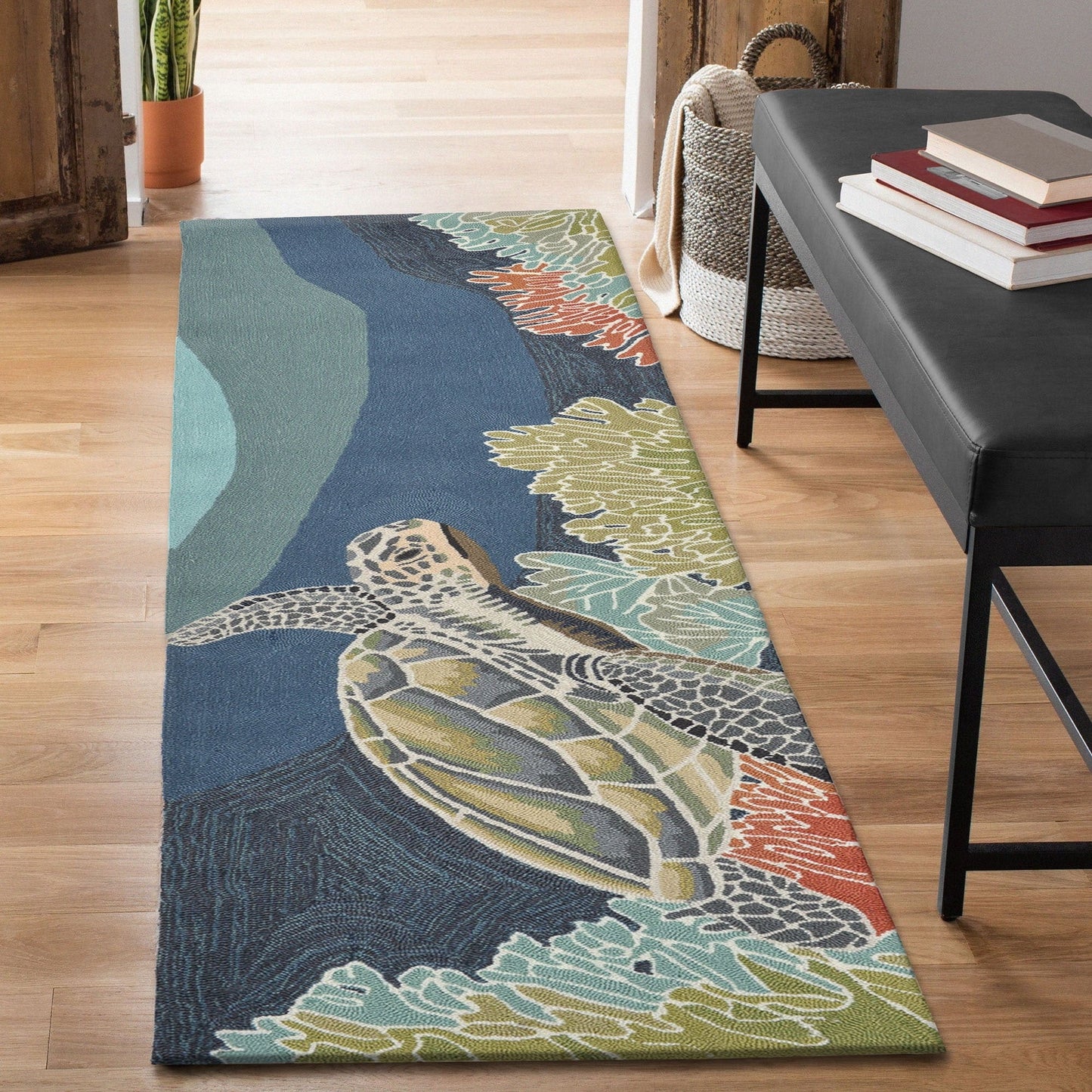 Tapis d'intérieur/extérieur Liora Manne Ravella Akumal Océan