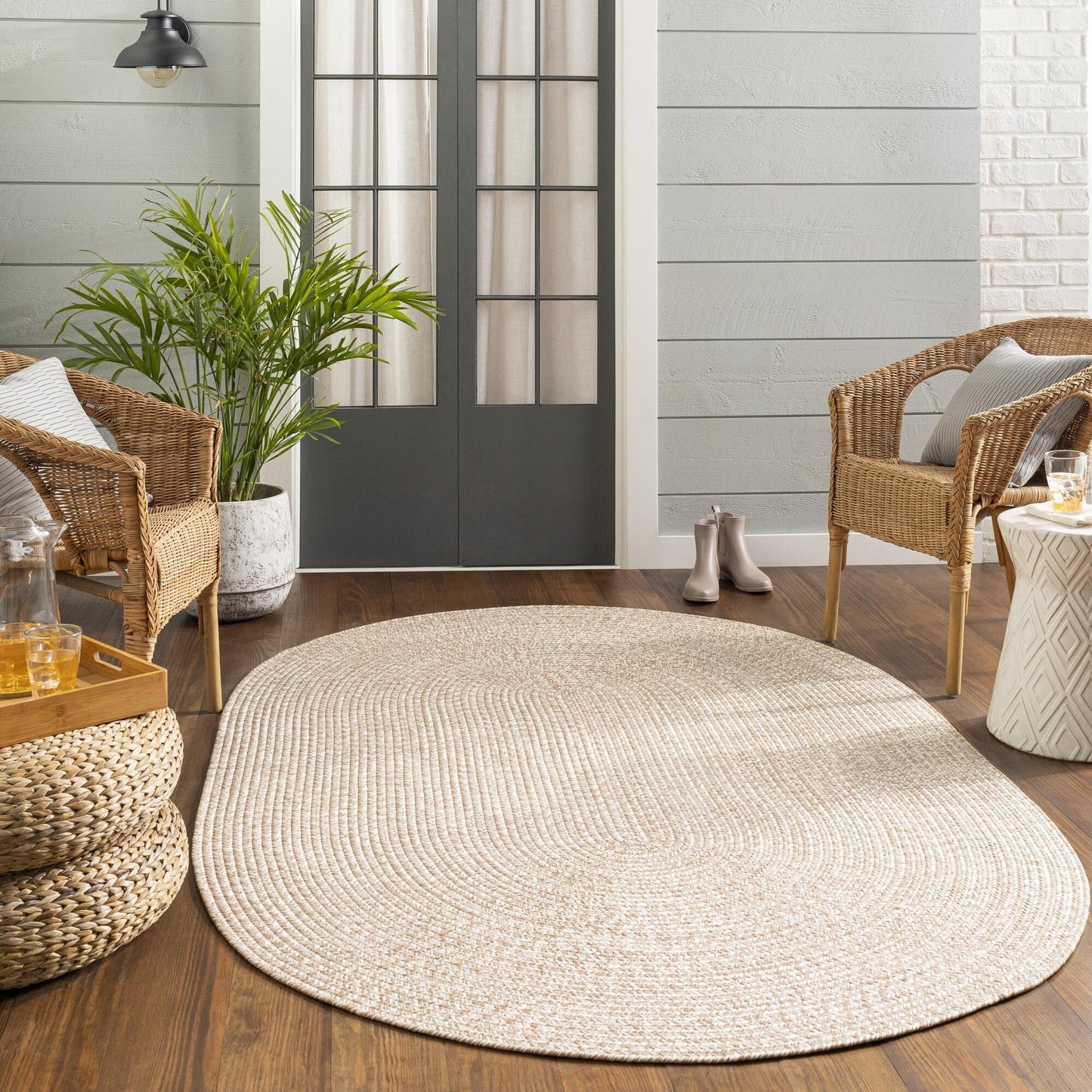 Tapis d'extérieur à rayures Livabliss Chesapeake Bay Country