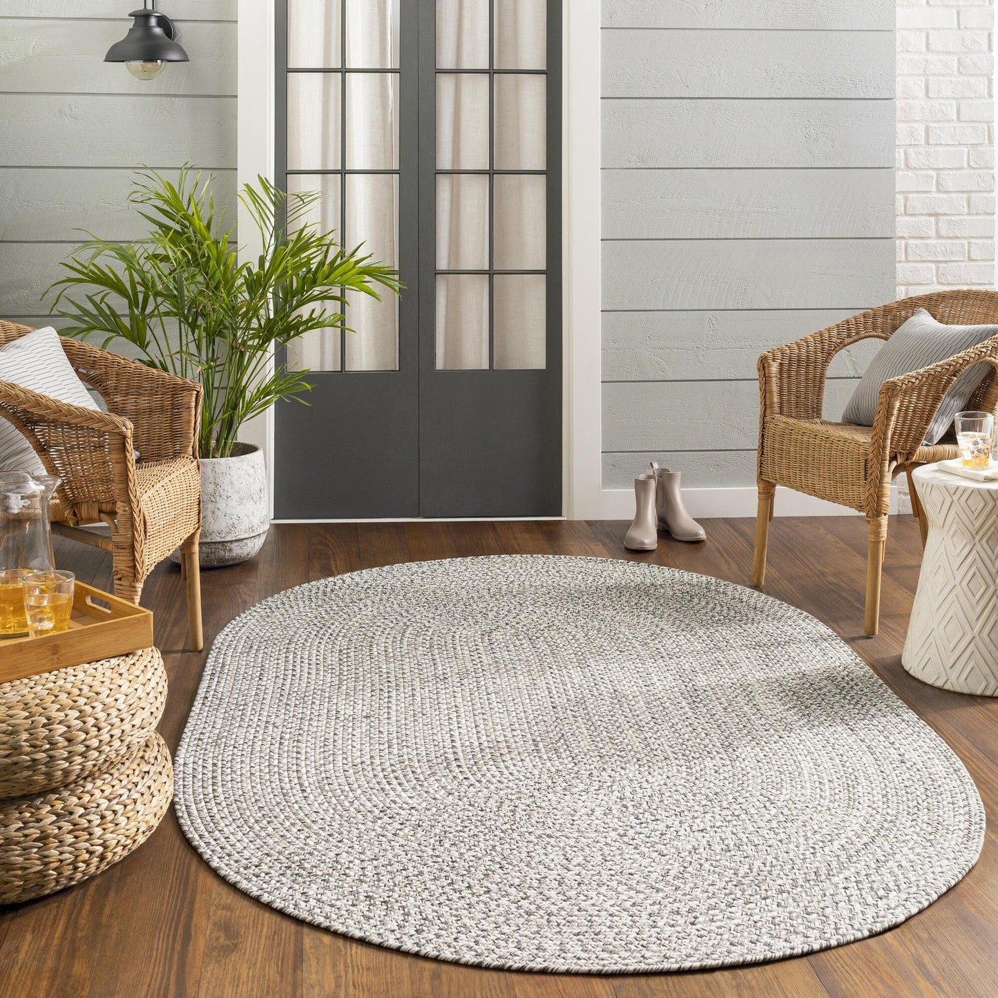Tapis d'extérieur à rayures Livabliss Chesapeake Bay Country