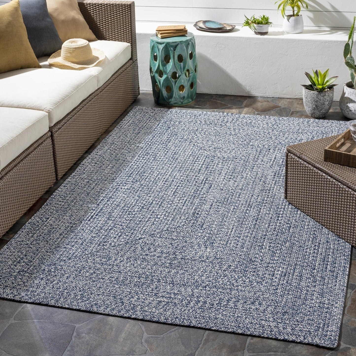 Tapis d'extérieur à rayures Livabliss Chesapeake Bay Country