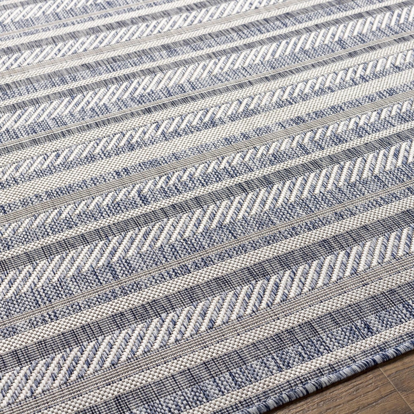 Tapis d'extérieur à rayures bohèmes Livabliss Eagean