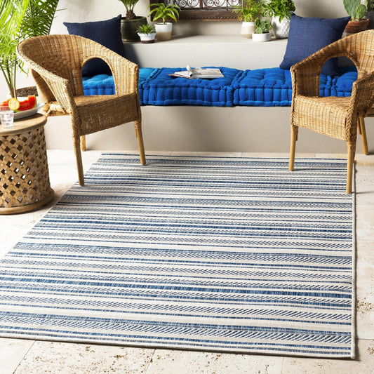 Tapis d'extérieur à rayures bohèmes Livabliss Eagean