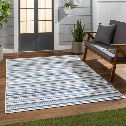 Tapis d'extérieur à rayures bohèmes Livabliss Eagean