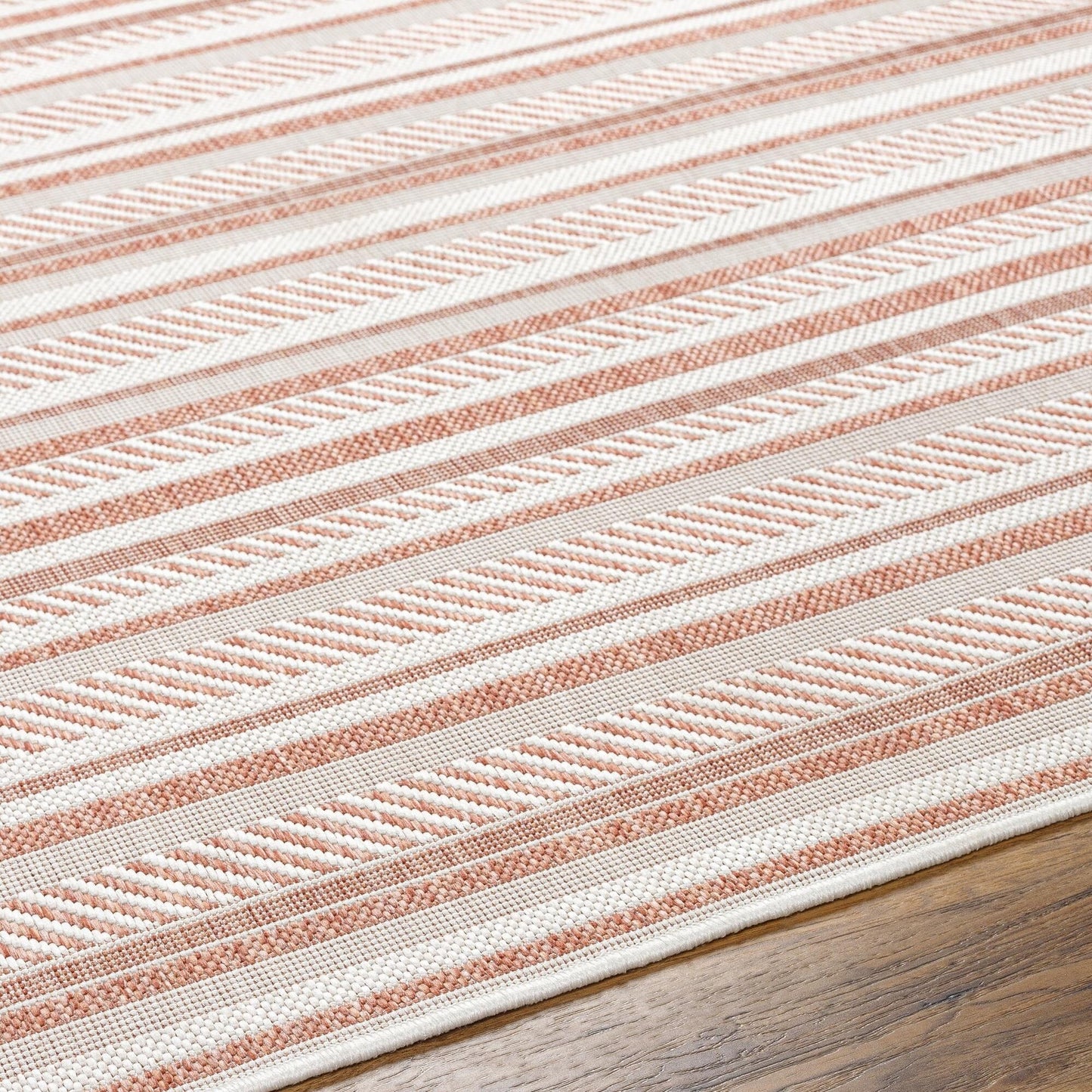 Tapis d'extérieur à rayures bohèmes Livabliss Eagean