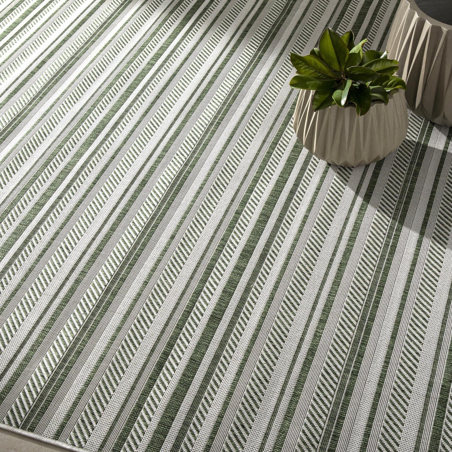 Tapis d'extérieur à rayures bohèmes Livabliss Eagean
