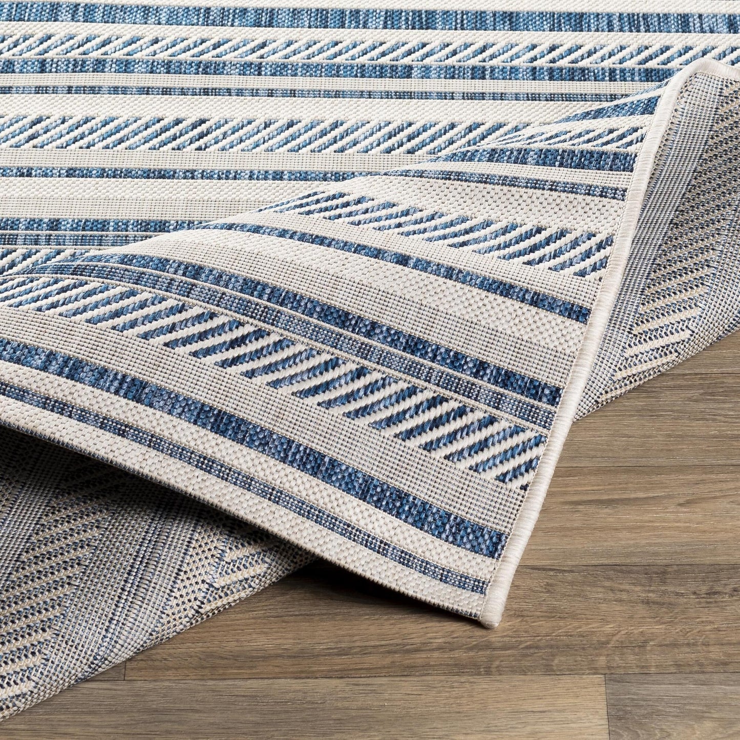 Tapis d'extérieur à rayures bohèmes Livabliss Eagean