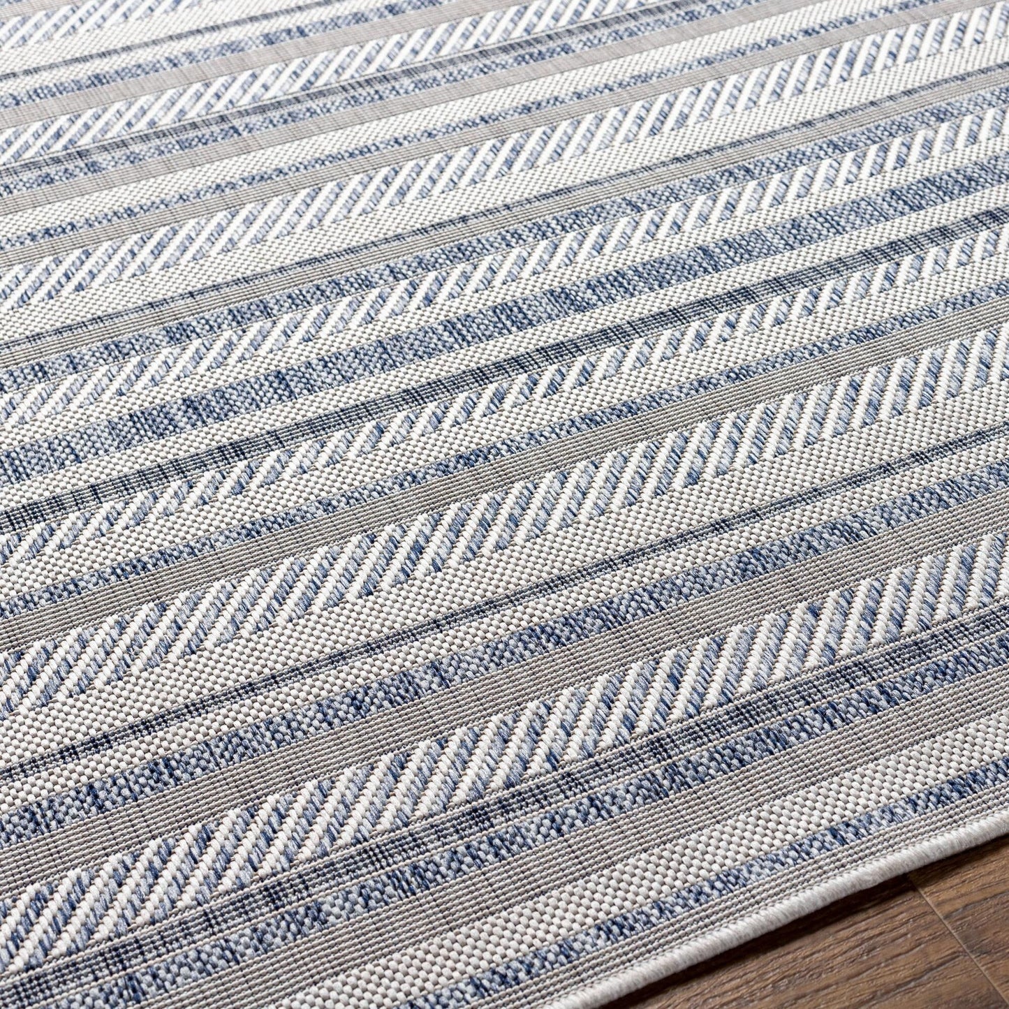 Tapis d'extérieur à rayures bohèmes Livabliss Eagean