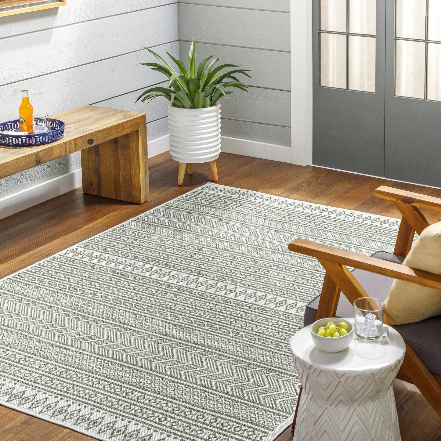 Tapis d'extérieur tribal bohème égéen Livabliss