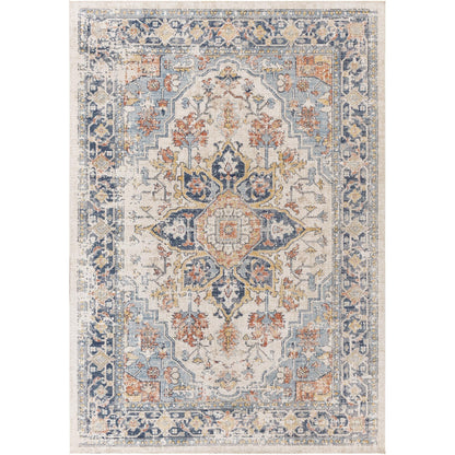 Tapis d'extérieur traditionnel médaillon Livabliss Huntington Beach remis au goût du jour