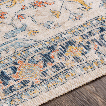 Tapis d'extérieur traditionnel médaillon Livabliss Huntington Beach remis au goût du jour