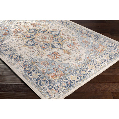 Tapis d'extérieur traditionnel médaillon Livabliss Huntington Beach remis au goût du jour