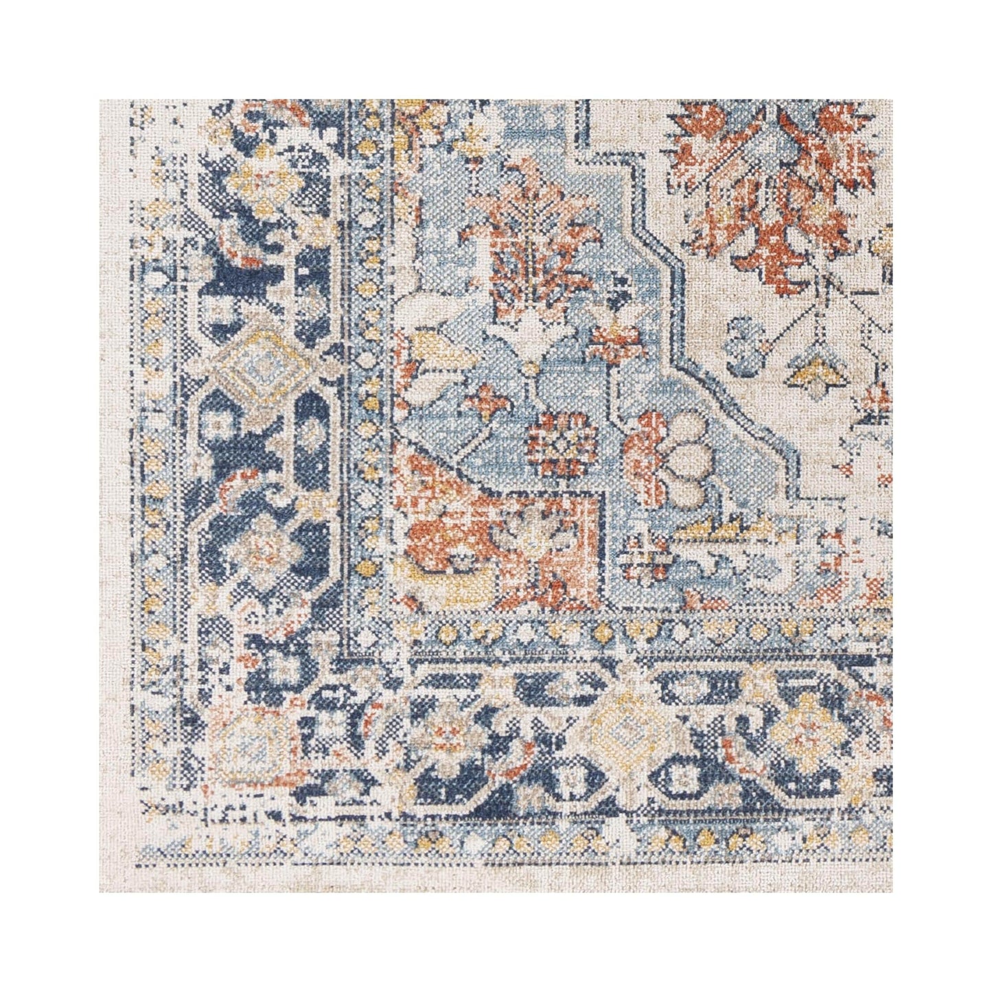 Tapis d'extérieur traditionnel médaillon Livabliss Huntington Beach remis au goût du jour