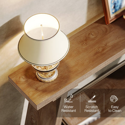 Table console en bois rustique de 70,9 pouces de long avec étagère de rangement